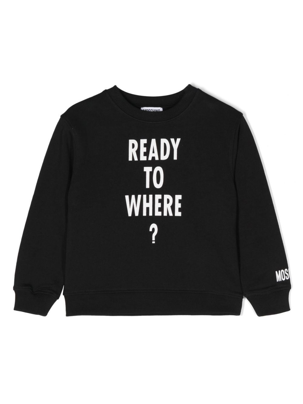 Moschino Kids slogan-print cotton sweatshirt - Black von Moschino Kids