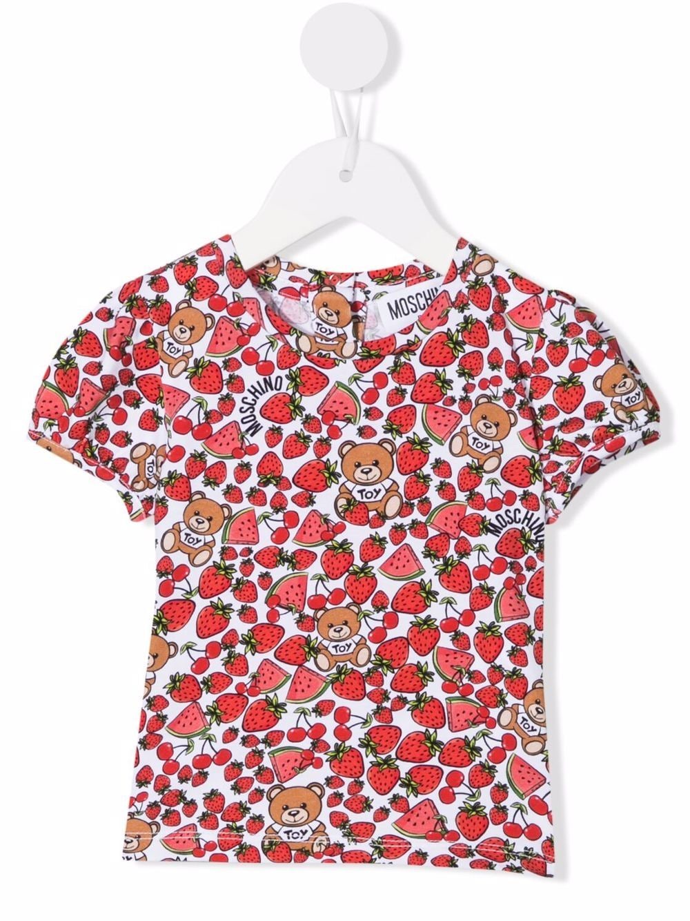 Moschino Kids strawberry-print T-shirt - White von Moschino Kids