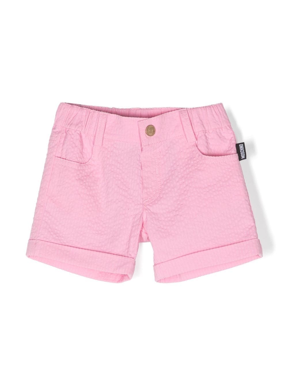 Moschino Kids teddy-bear crinkle shorts - Pink von Moschino Kids