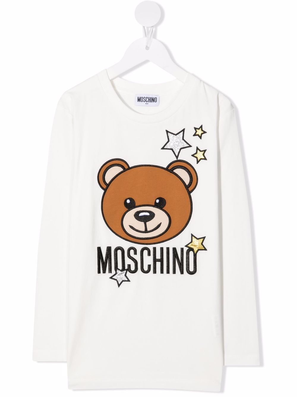 Moschino Kids teddy bear-motif cotton T-Shirt - White von Moschino Kids