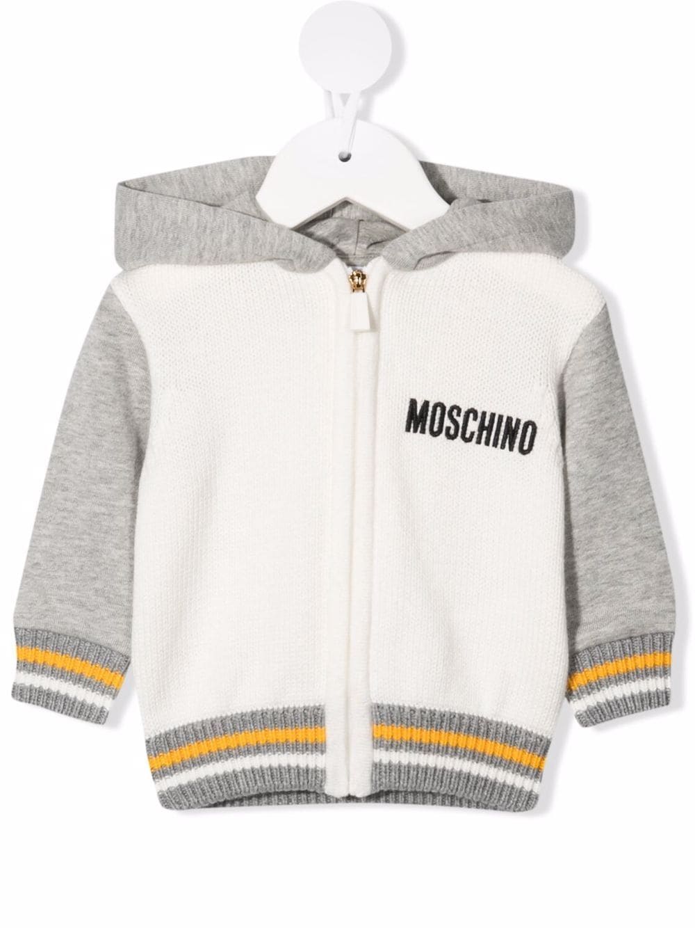 Moschino Kids teddy bear-motif cotton hoodie - White von Moschino Kids