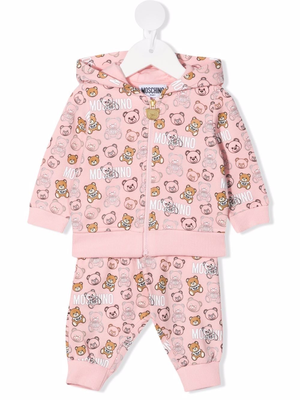 Moschino Kids teddy bear-motif cotton tracksuit set - Pink von Moschino Kids