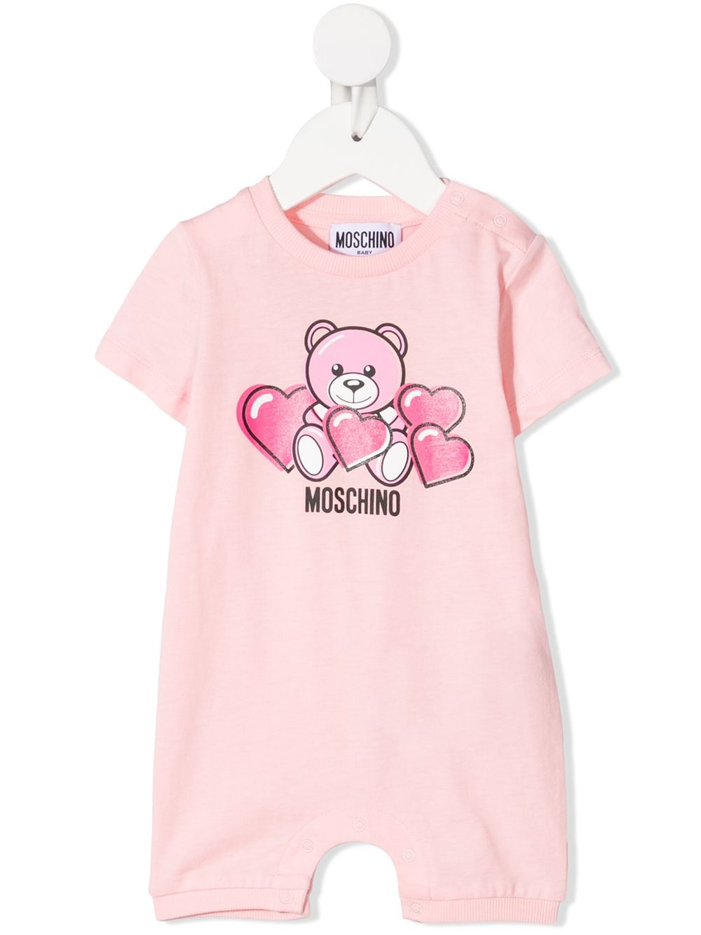 Moschino Kids teddy bear-print cotton shorties - Pink von Moschino Kids