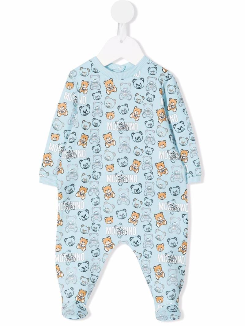 Moschino Kids teddy bear print pyjamas - Blue von Moschino Kids