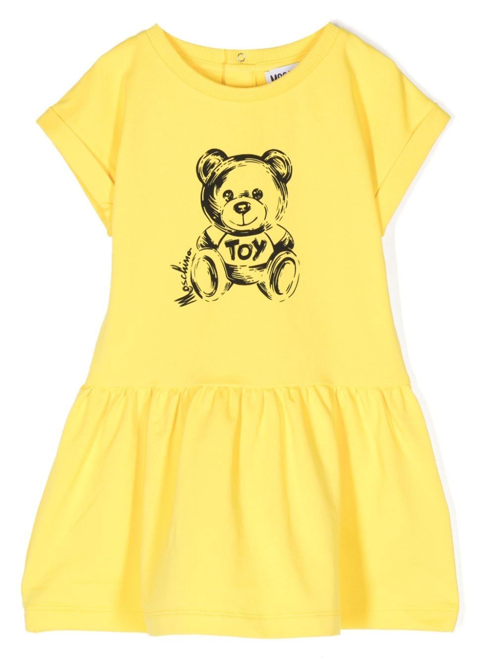 Moschino Kids teddy-motif stretch-cotton dress - Yellow von Moschino Kids