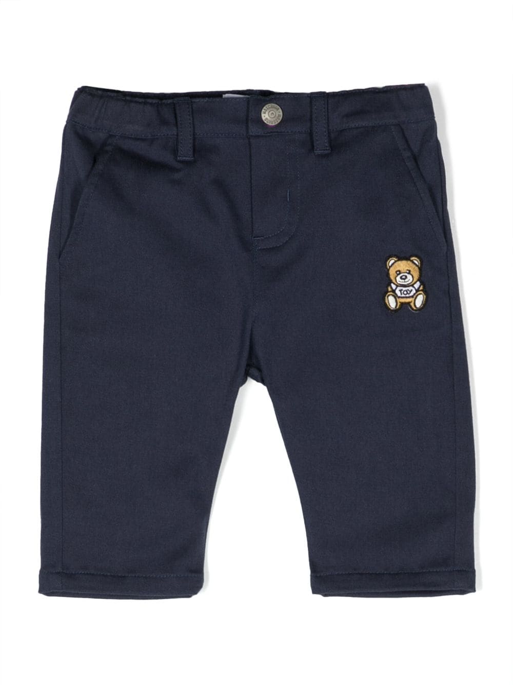 Moschino Kids teddy-patch trousers - Blue von Moschino Kids