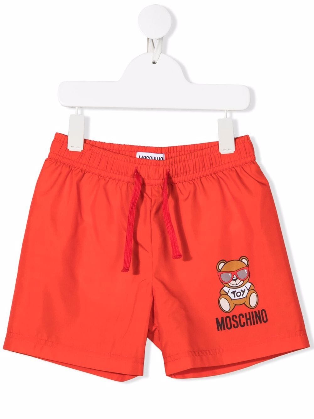 Moschino Kids teddy-print swim shorts - Red von Moschino Kids