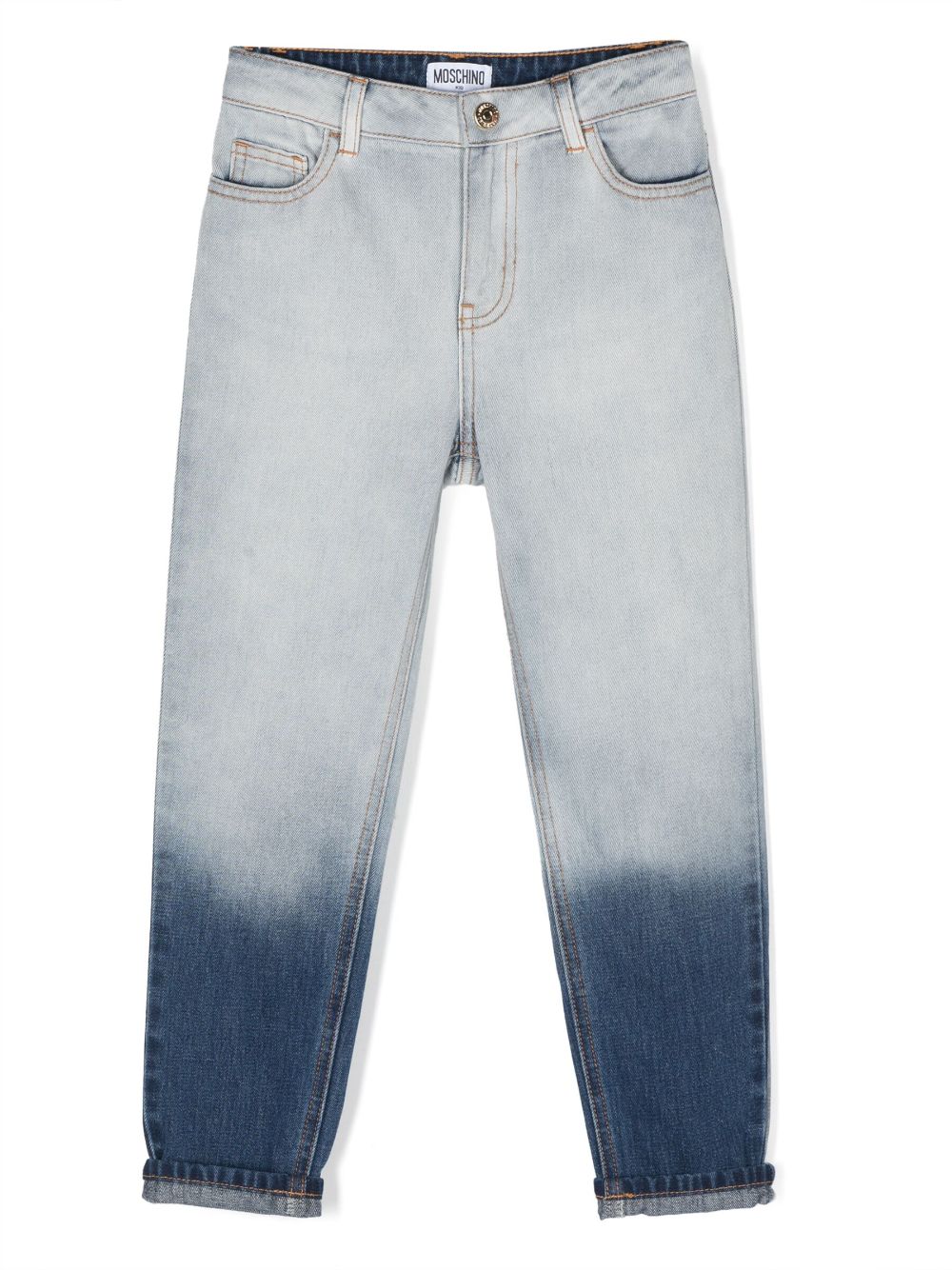 Moschino Kids two-tone tapered jeans - Blue von Moschino Kids