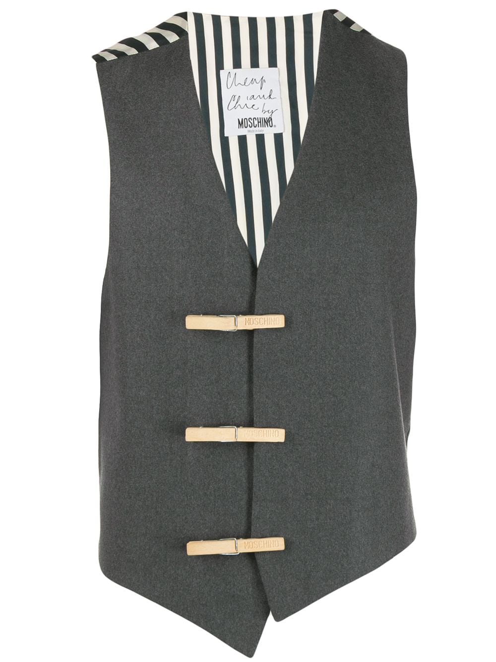 Moschino Pre-Owned contrasting striped back vest - Grey von Moschino Pre-Owned