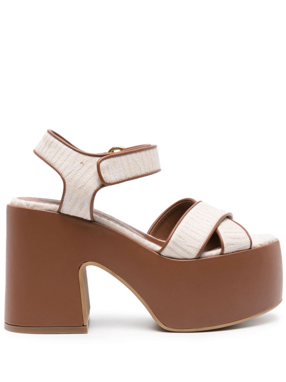 Moschino 70mm leather sandals - Neutrals von Moschino