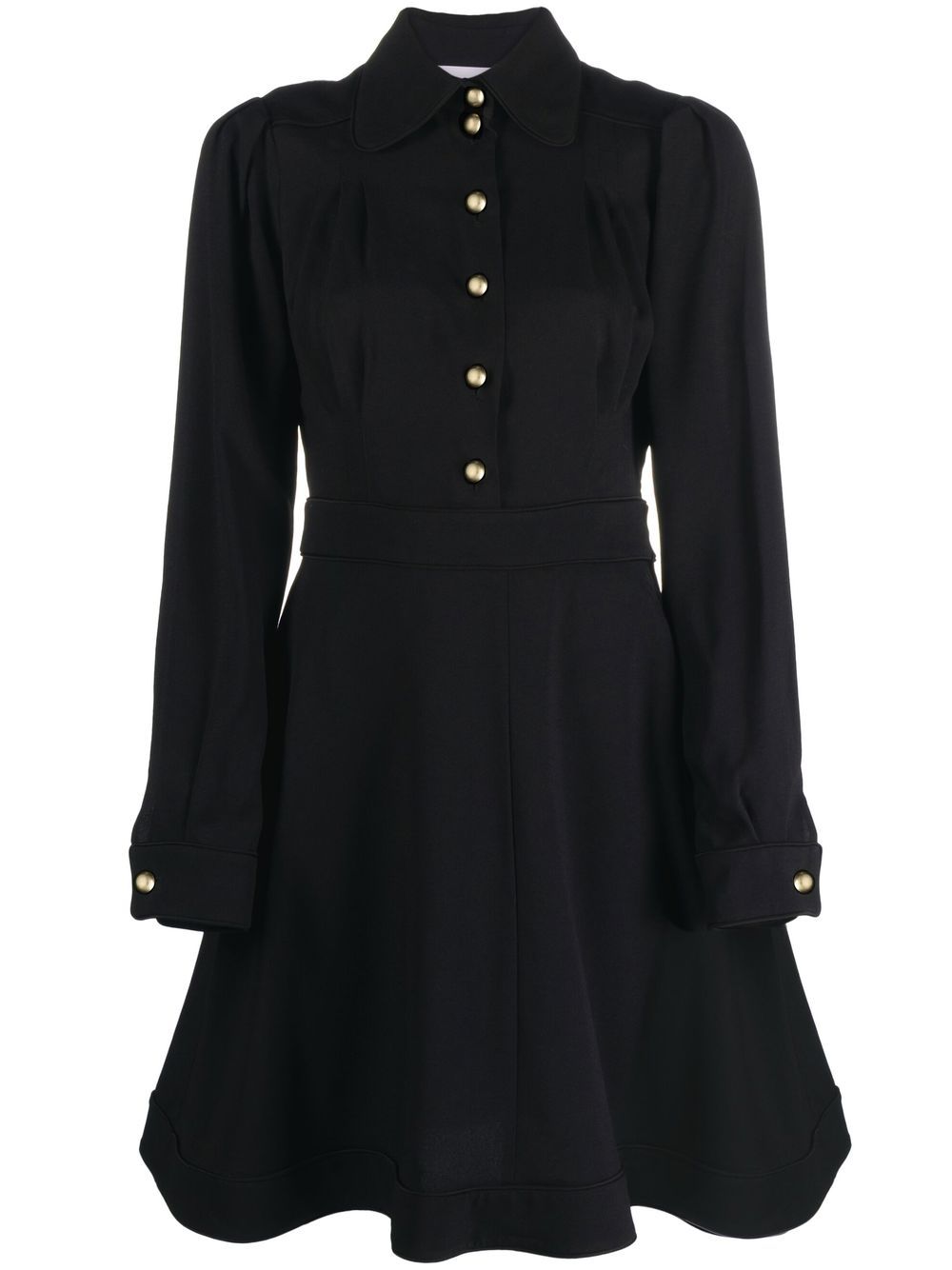 Moschino A-line mini shirt dress - Black von Moschino