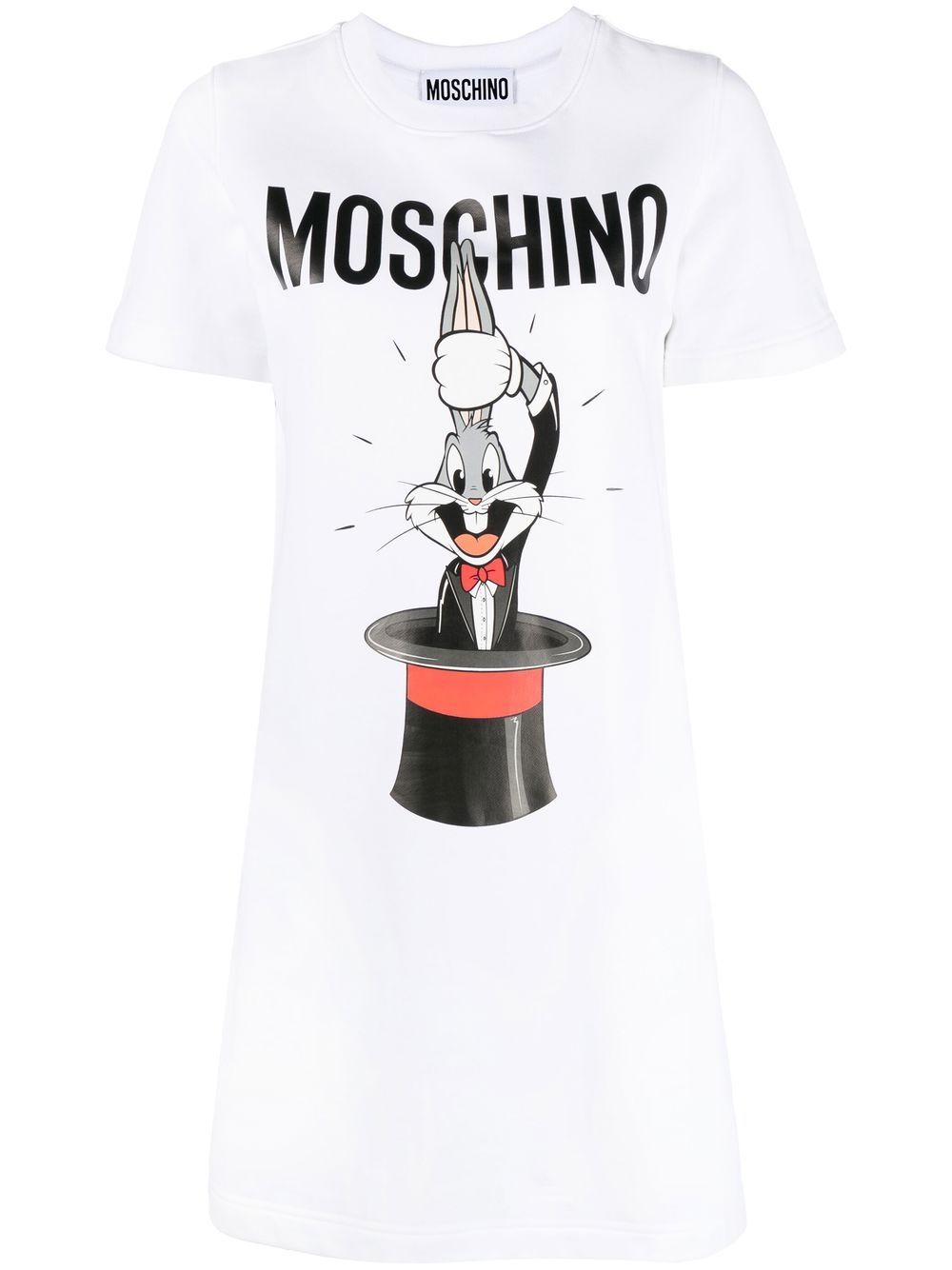 Moschino Bugs Bunny print dress - White von Moschino