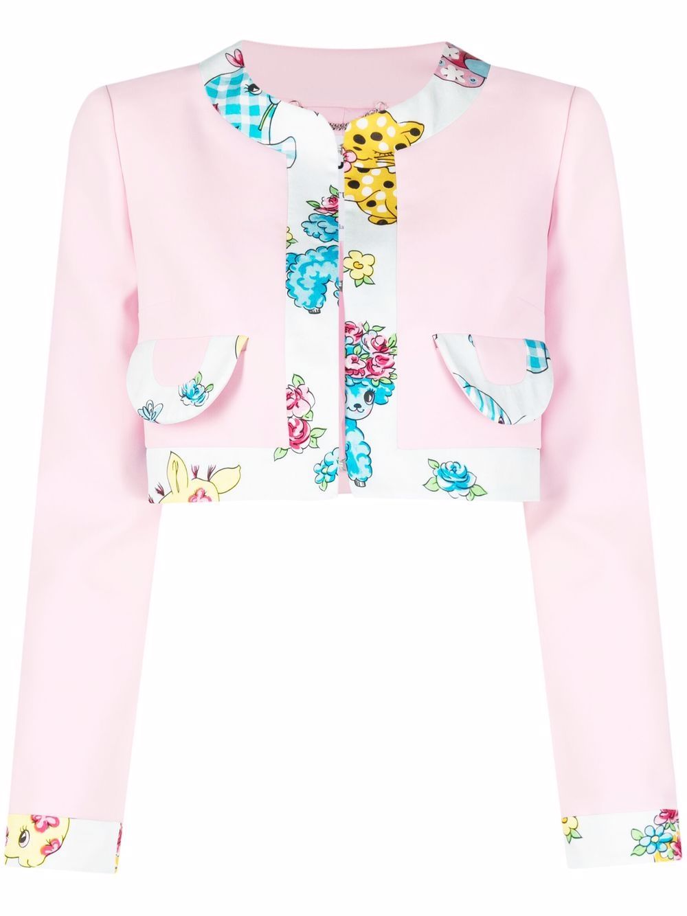 Moschino Calico Animal-detail crepe jacket - Pink von Moschino