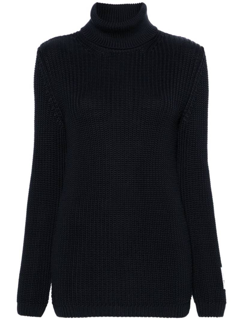 Moschino Classic Turtleneck cotton jumper - Blue von Moschino