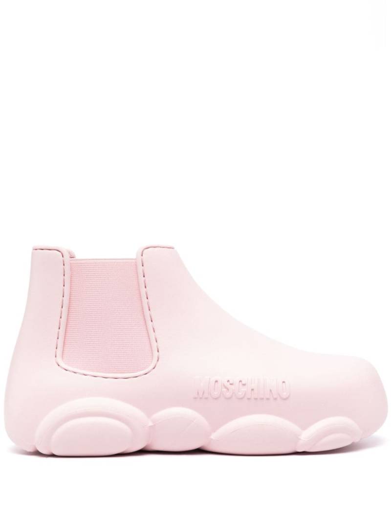 Moschino Gummy 40mm logo-embossed ankle boots - Pink von Moschino