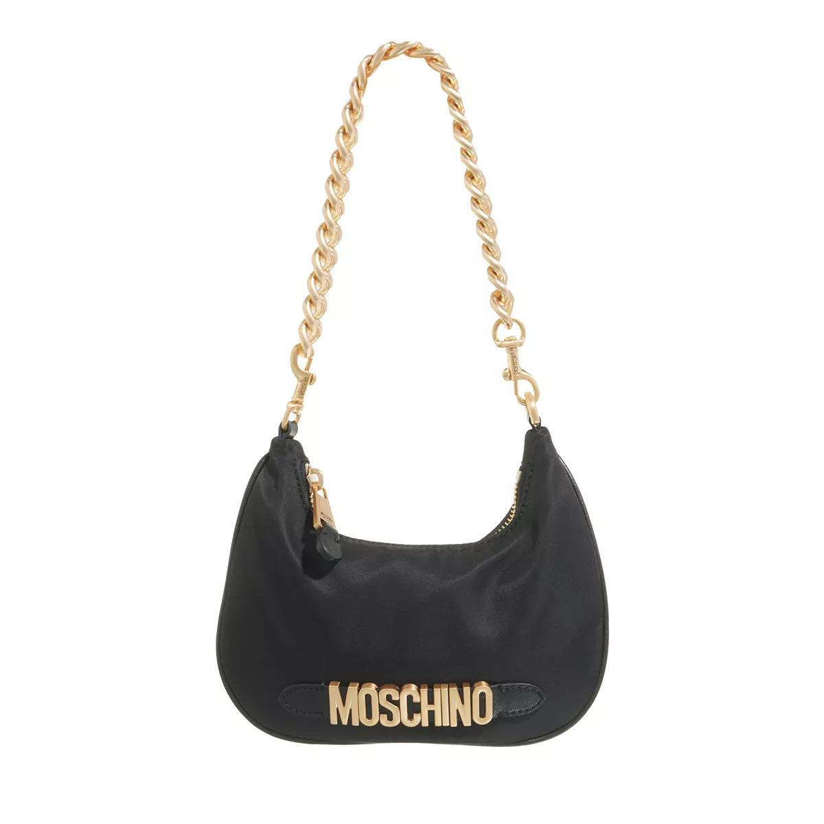 Moschino Handtasche - Lettering Nylon Clutch - Gr. unisize - in Schwarz - für Damen von Moschino