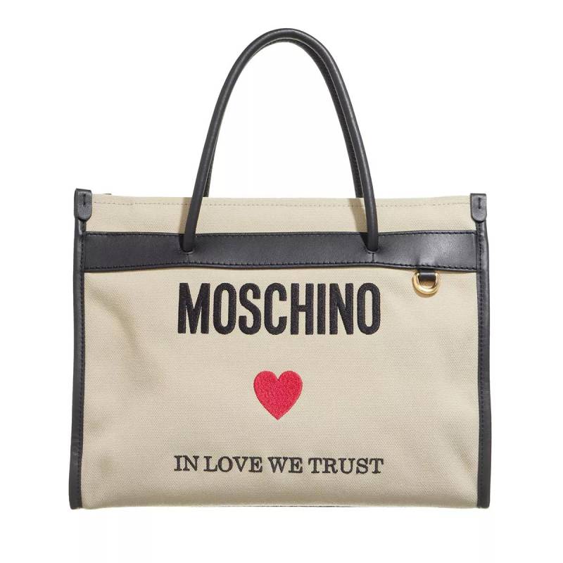 Moschino Henkeltasche - In Love We Trust-Shopping Bag - Gr. unisize - in Beige - für Damen von Moschino