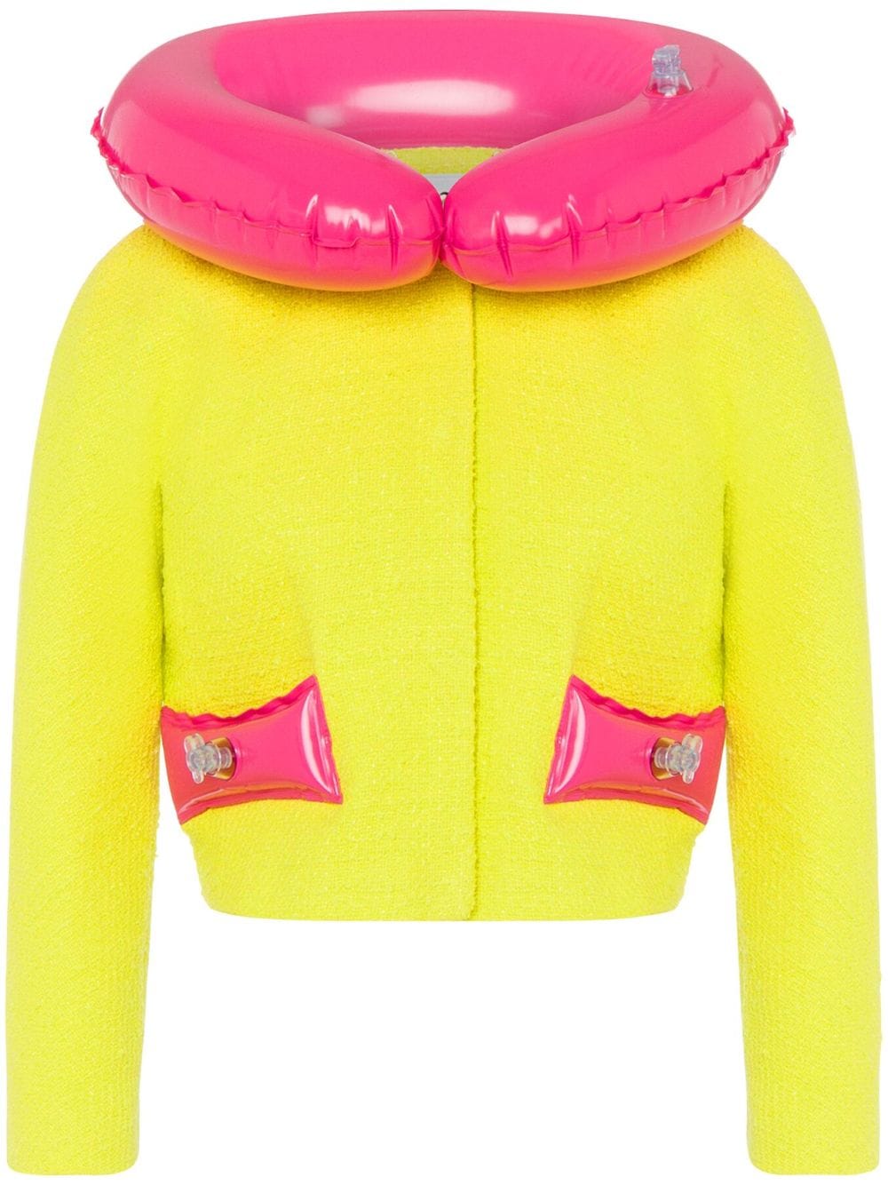 Moschino Inflatable tweed jacket - Yellow von Moschino