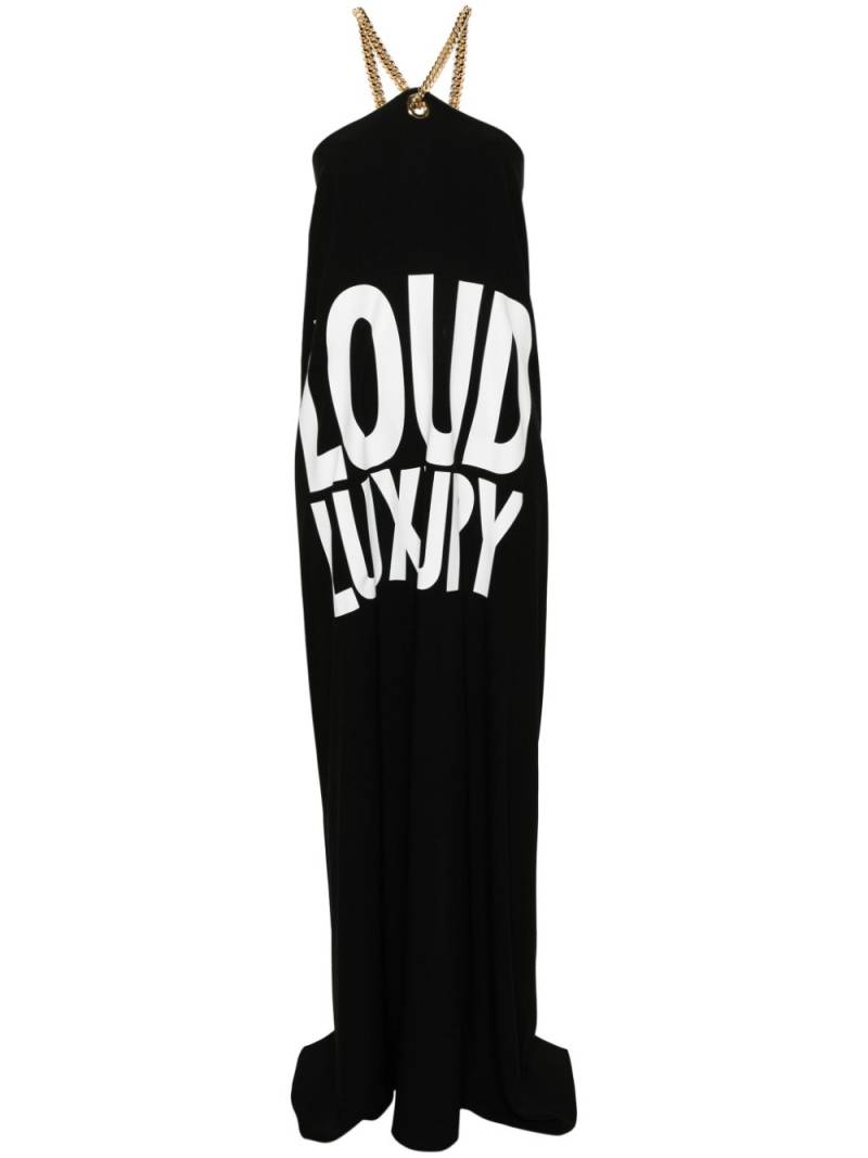 Moschino Loud Luruxy!-print maxi dress - Black von Moschino