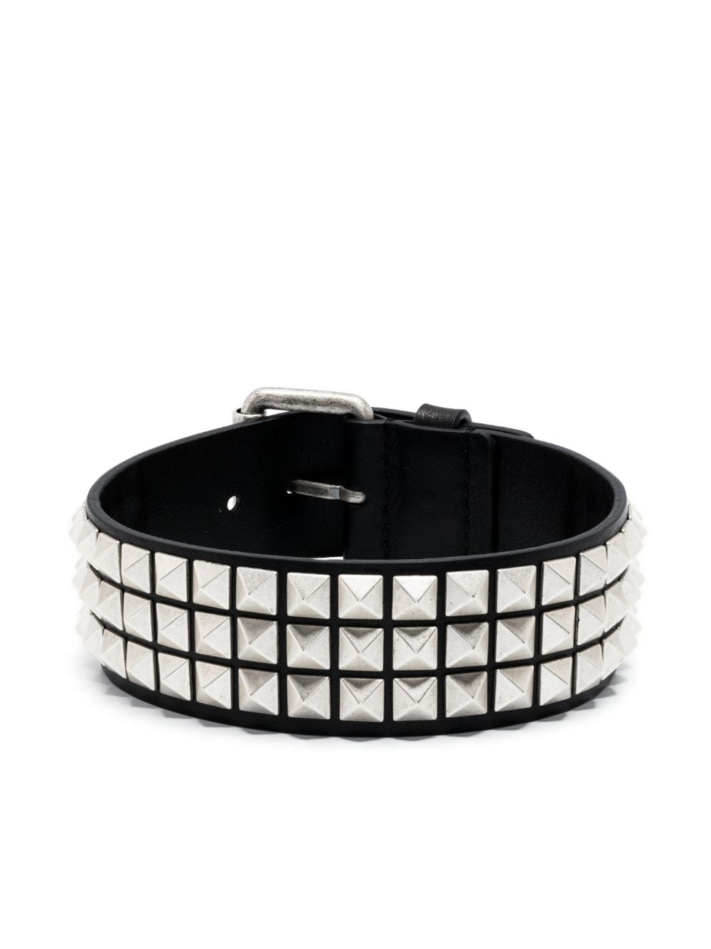 Moschino Rockstud-embellished leather choker necklace - Black von Moschino