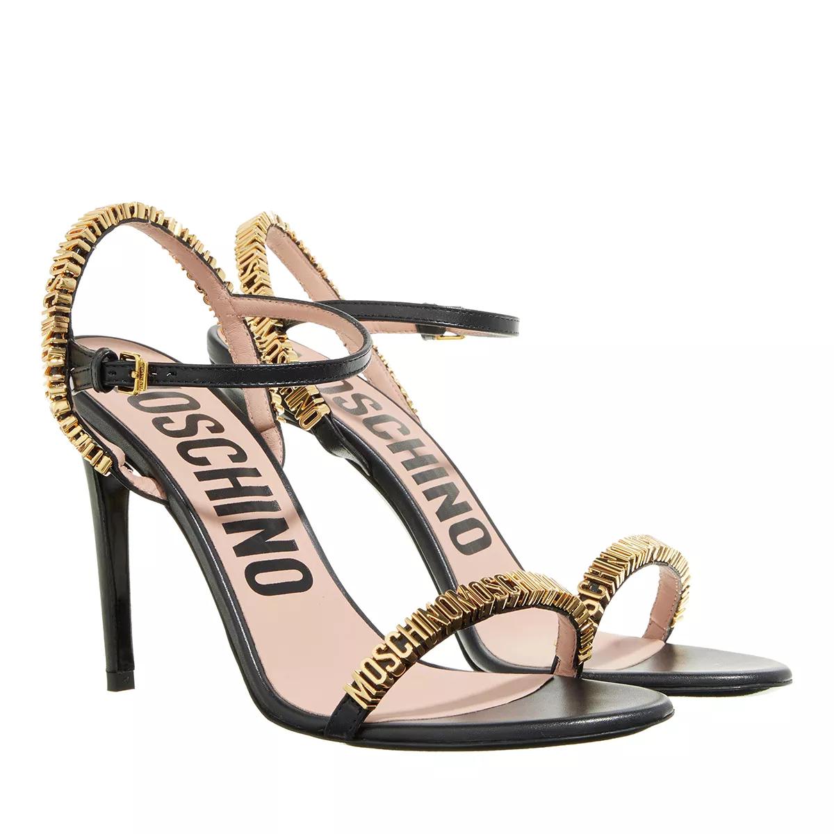 Moschino Sandalen - Mini Lettering Sandals - Gr. 38 (EU) - in Schwarz - für Damen von Moschino