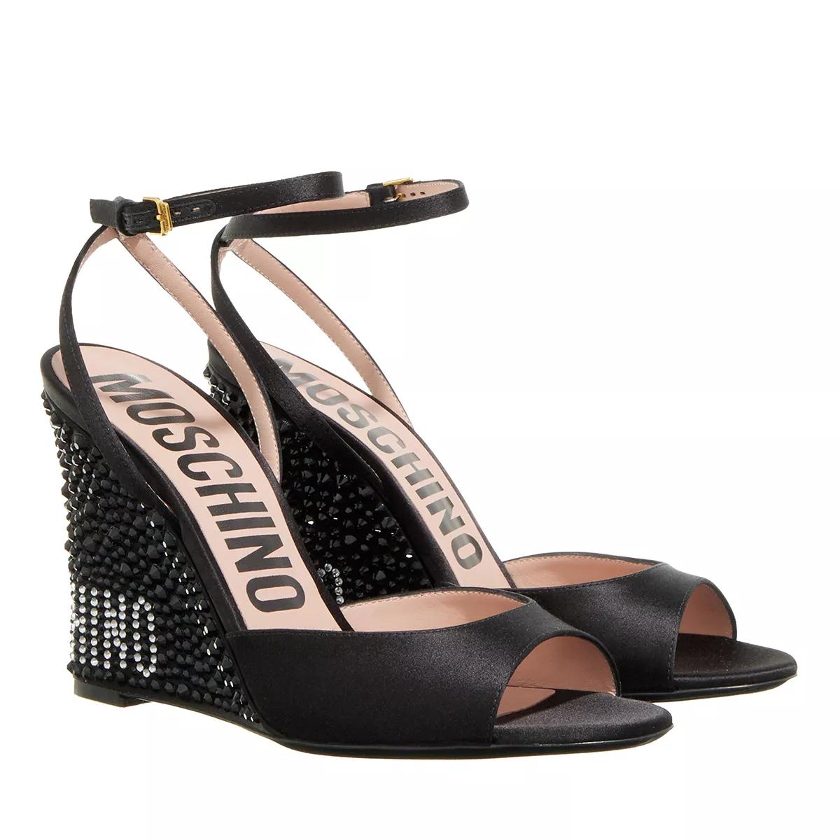 Moschino Sandalen - Strass Heel Sandals - Gr. 37 (EU) - in Schwarz - für Damen von Moschino