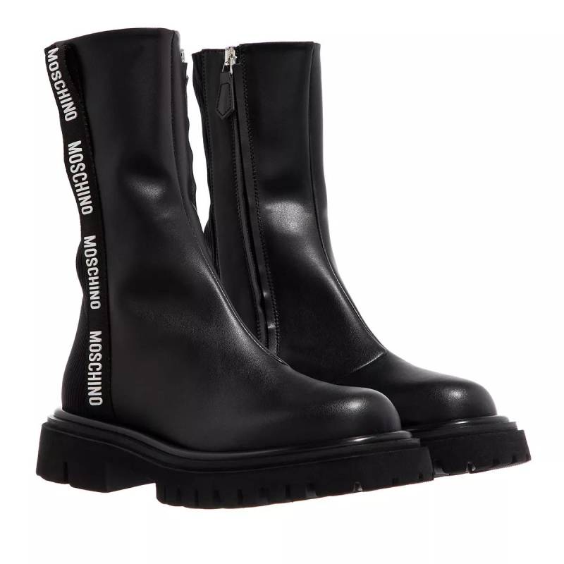Moschino Boots & Stiefeletten - St.Ttod.Brick+Gua45 Pu+Maglia - Gr. 39 (EU) - in Schwarz - für Damen von Moschino