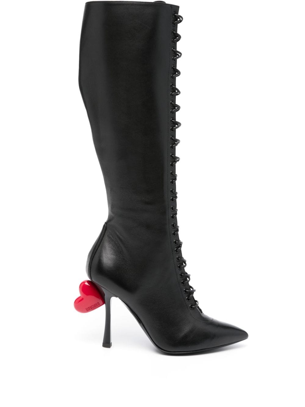 Moschino Sweet Heart 105mm leather boots - Black von Moschino