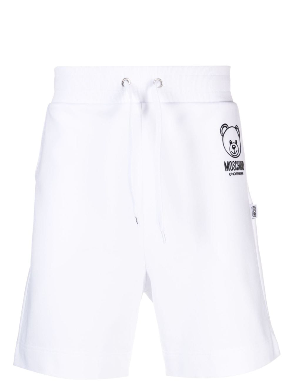 Moschino Teddy Bear-appliqué stretch-cotton shorts - White von Moschino