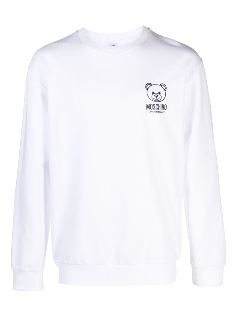 Moschino Teddy Bear-appliqué stretch-cotton sweatshirt - White von Moschino