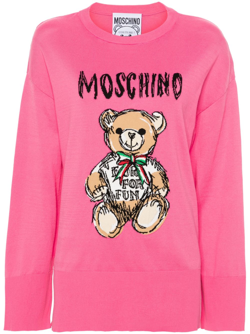 Moschino Teddy Bear intarsia-knit jumper - Pink von Moschino