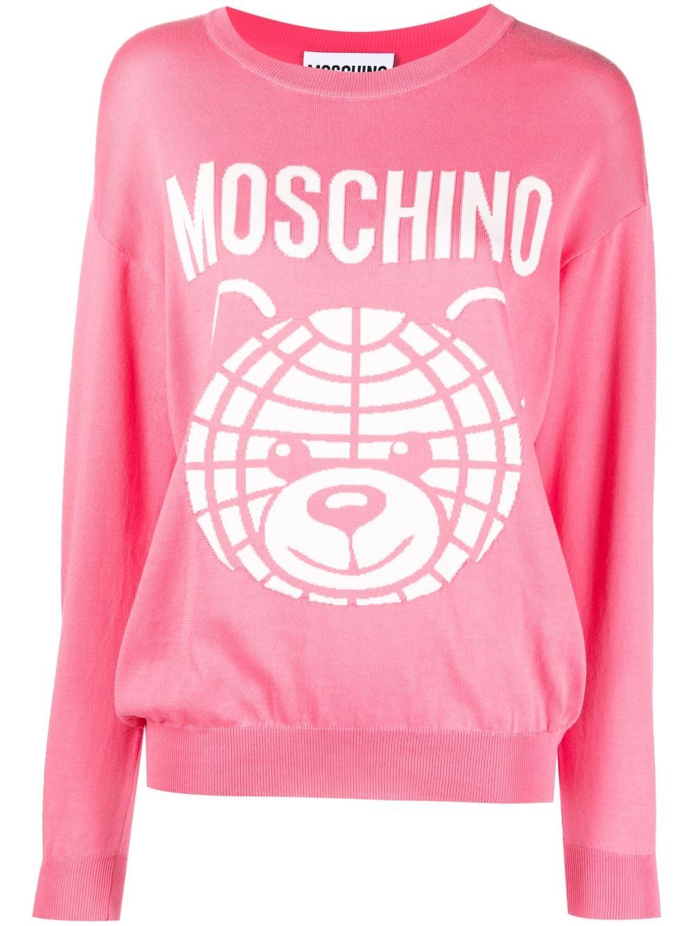 Moschino Teddy Bear intarsia-knit jumper - Pink von Moschino