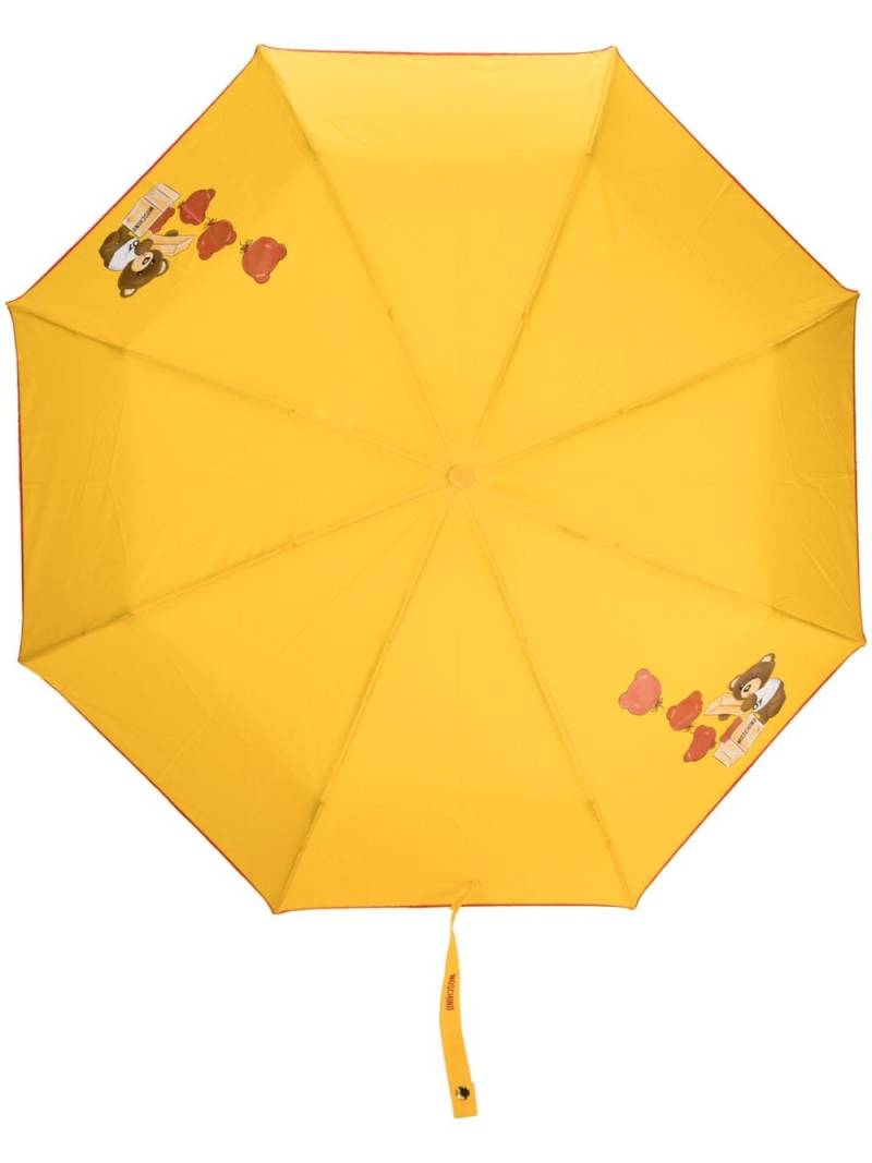 Moschino Teddy Bear-motif compact umbrella - Yellow von Moschino