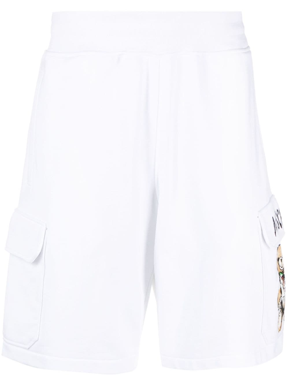 Moschino Teddy Bear-motif cotton shorts - White von Moschino