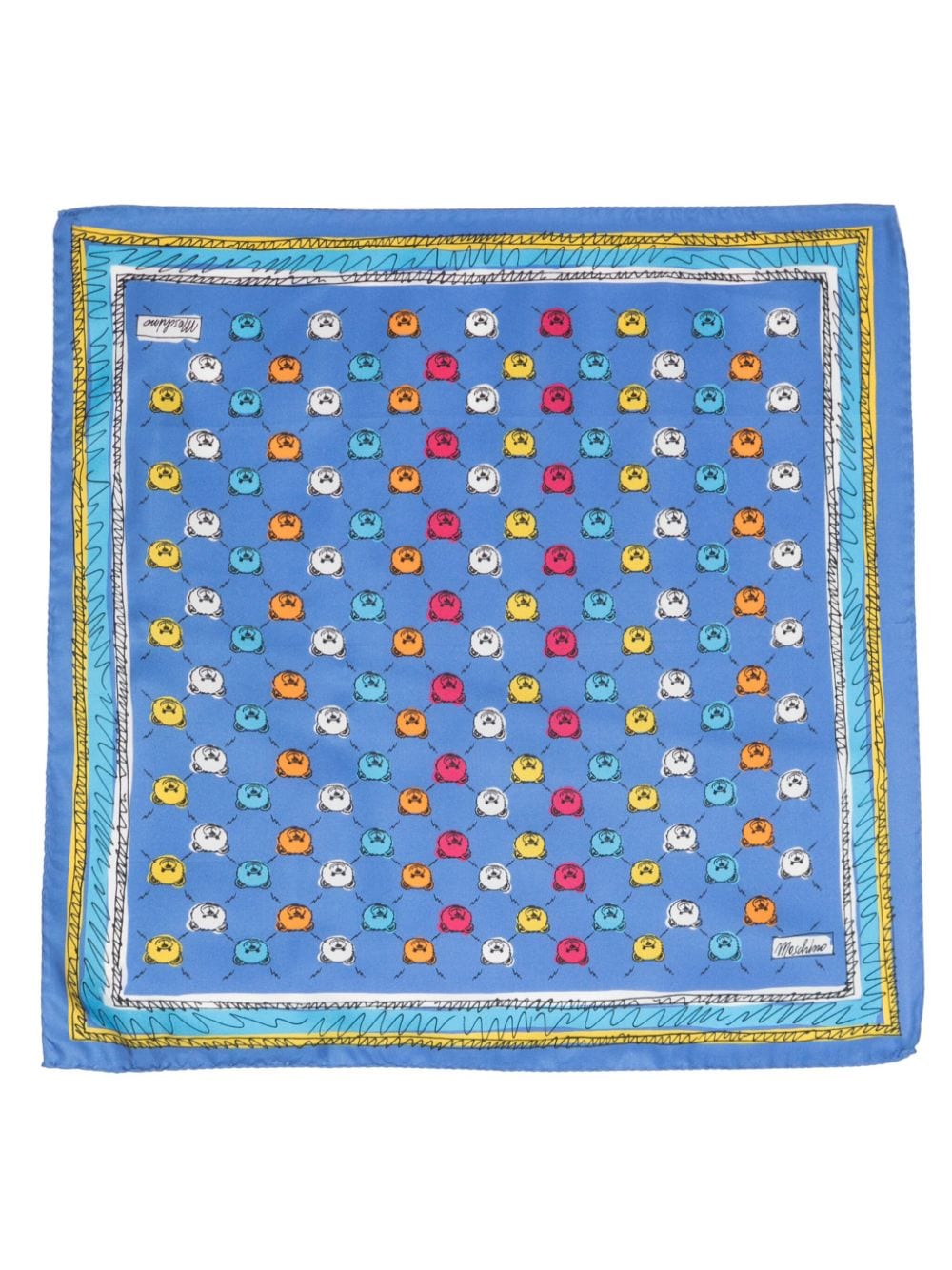 Moschino Teddy Bear-motif foulard - Blue von Moschino