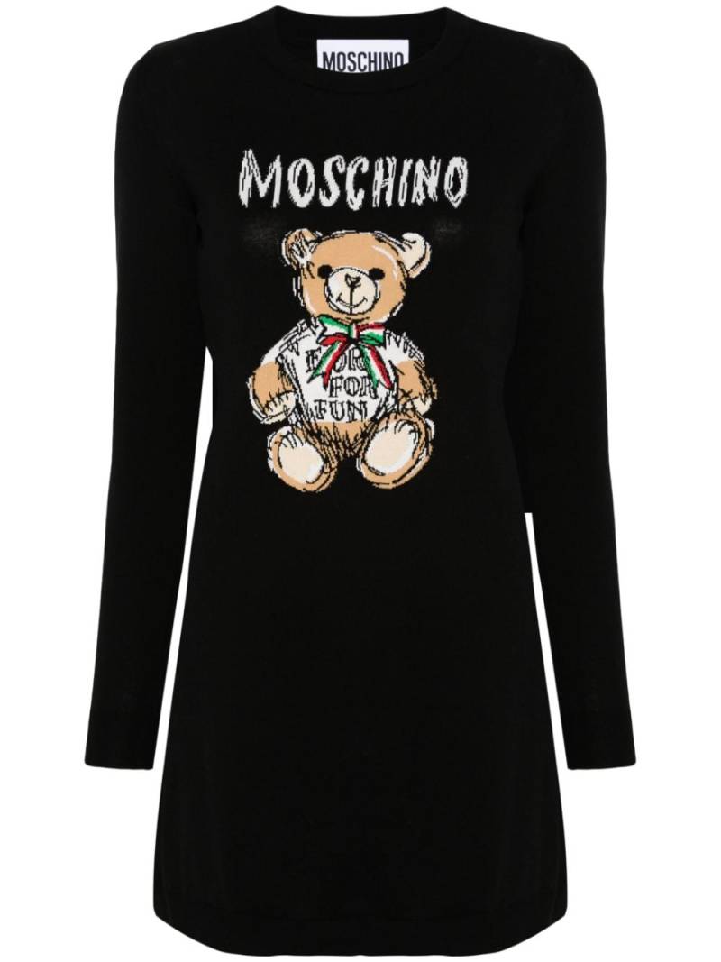 Moschino Teddy Bear-motif mini dress - Black von Moschino