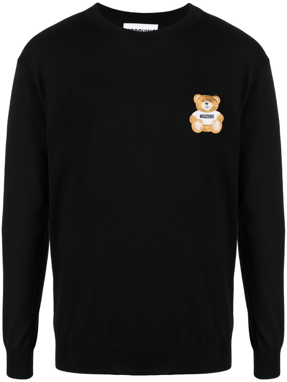 Moschino Teddy Bear patch crew-neck jumper - Black von Moschino