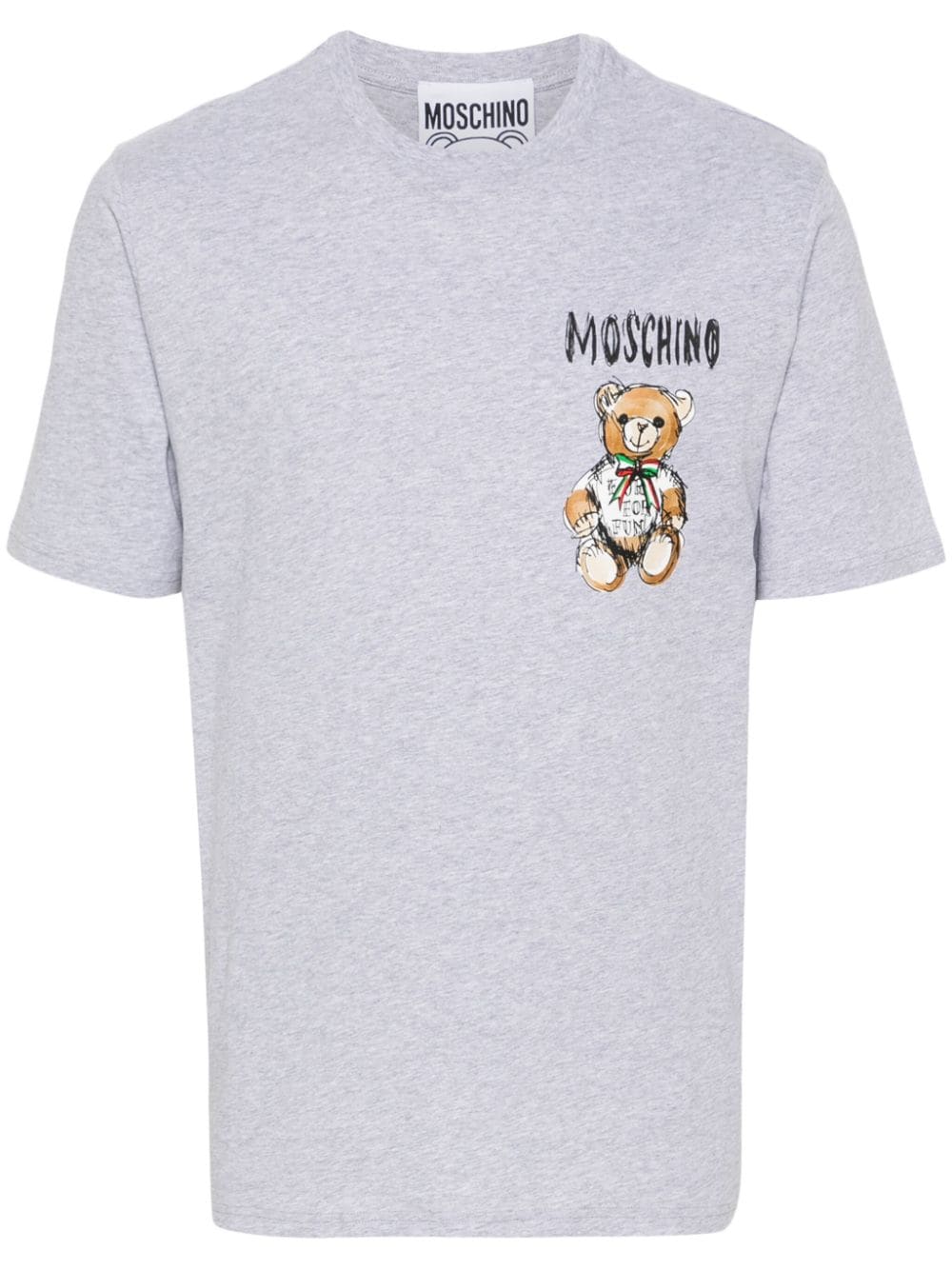 Moschino Teddy Bear-print cotton T-shirt - Grey von Moschino