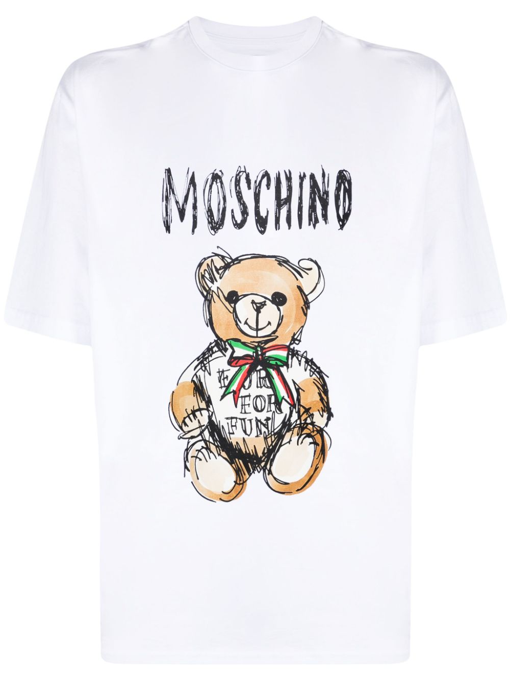 Moschino Teddy Bear-print cotton T-shirt - White von Moschino