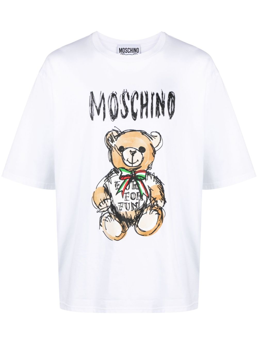 Moschino Teddy Bear-print cotton T-shirt - White von Moschino