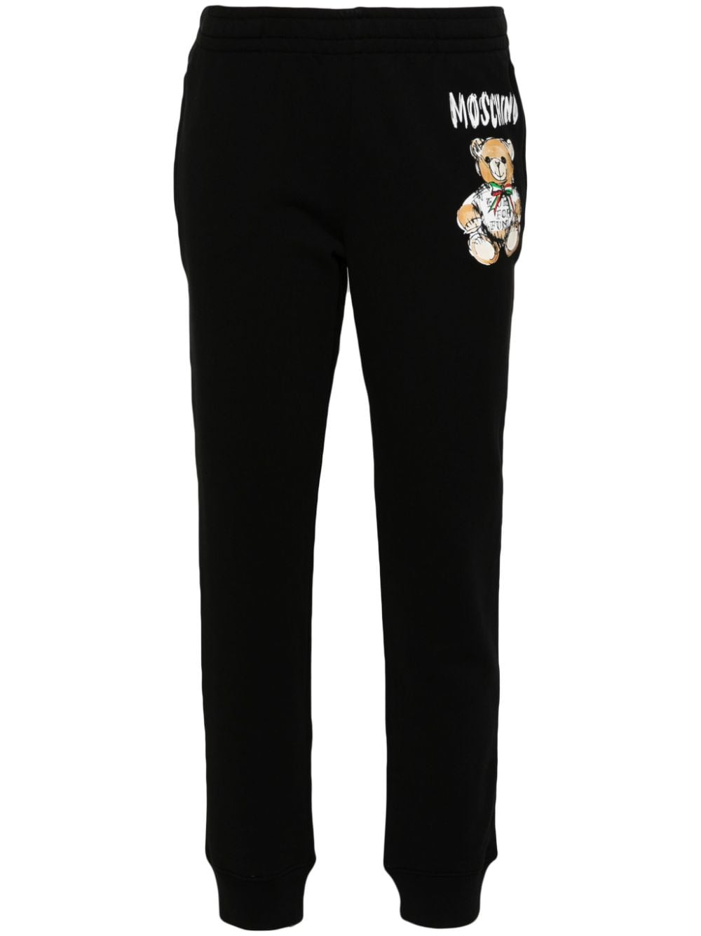 Moschino Teddy Bear-print cotton track pants - Black von Moschino