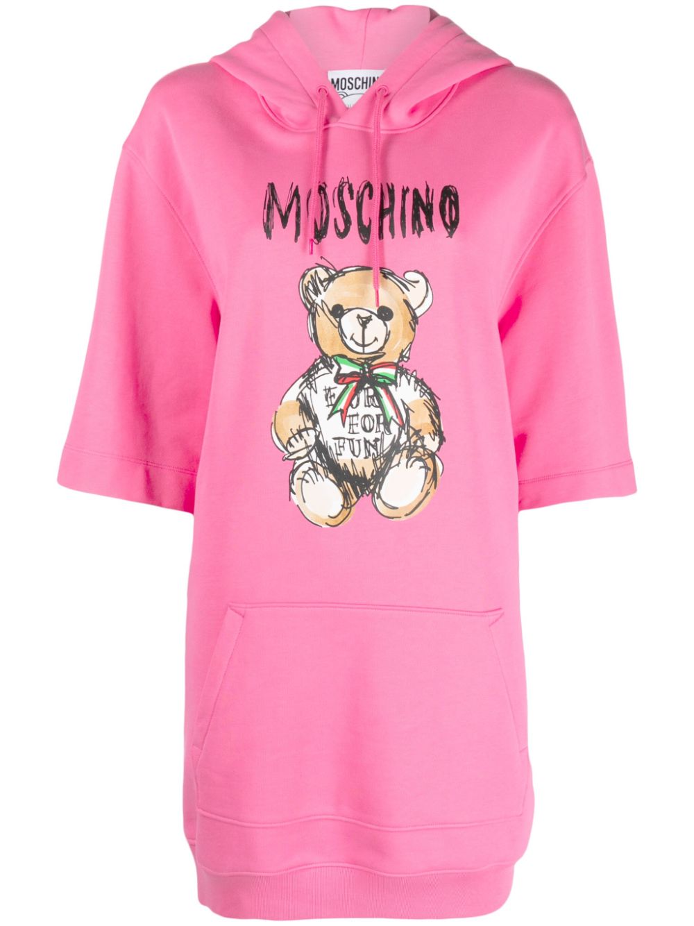 Moschino Teddy Bear-print organic cotton minidress - Pink von Moschino