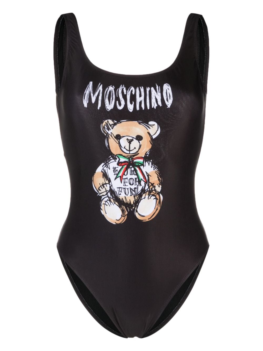 Moschino Teddy Bear-print swimsuit - Black von Moschino