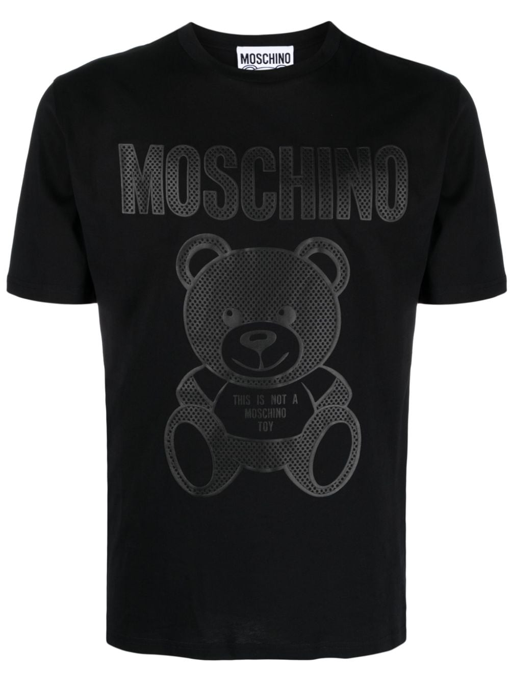 Moschino Teddy Bear rubberised cotton T-shirt - Black von Moschino