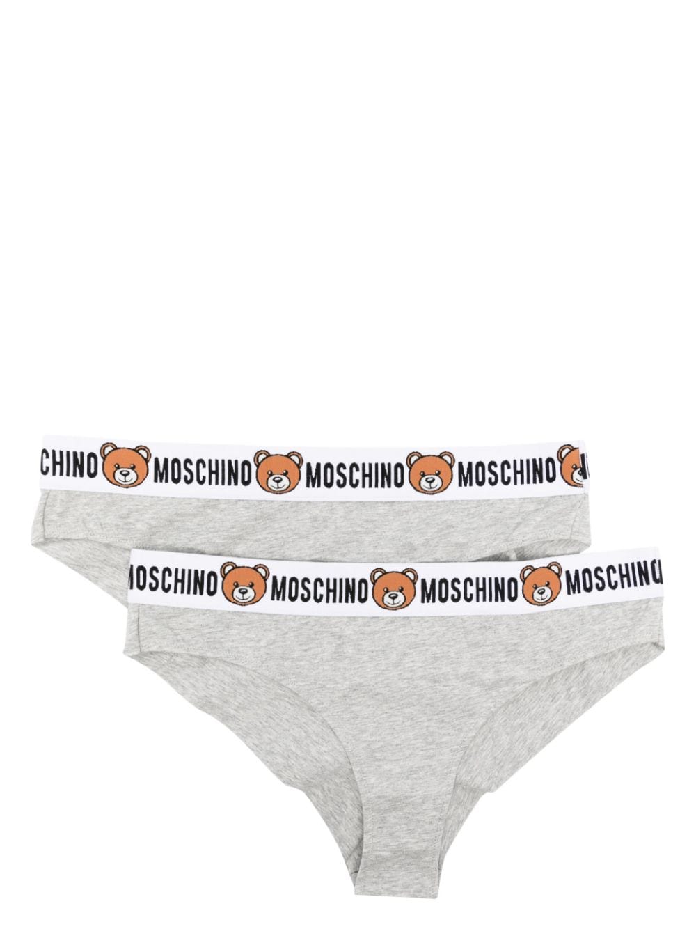 Moschino Teddy Bear waistband briefs (pack of two) - Grey von Moschino