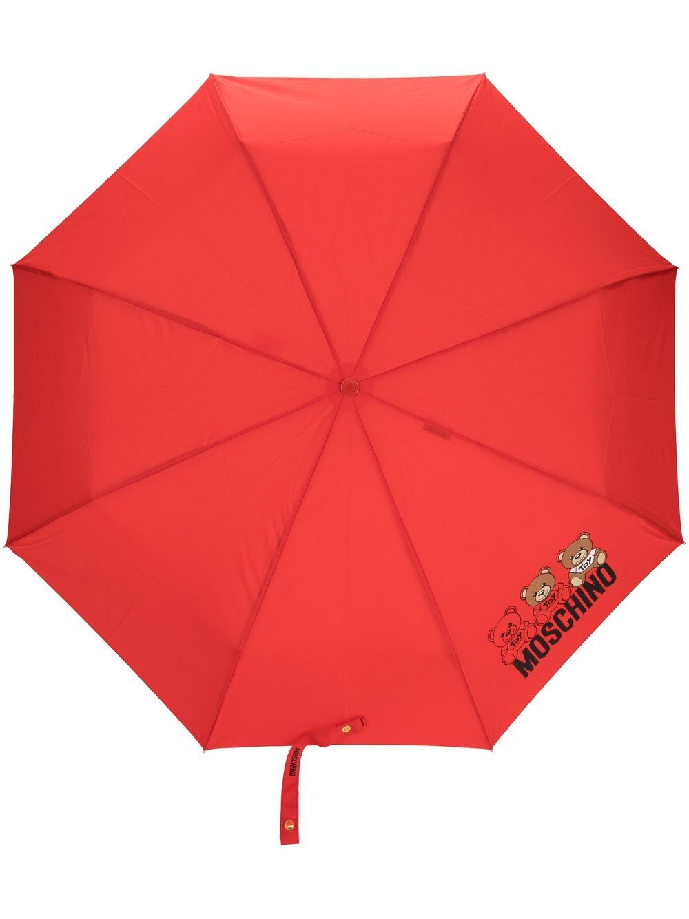 Moschino Teddy logo-print umbrella - Red von Moschino