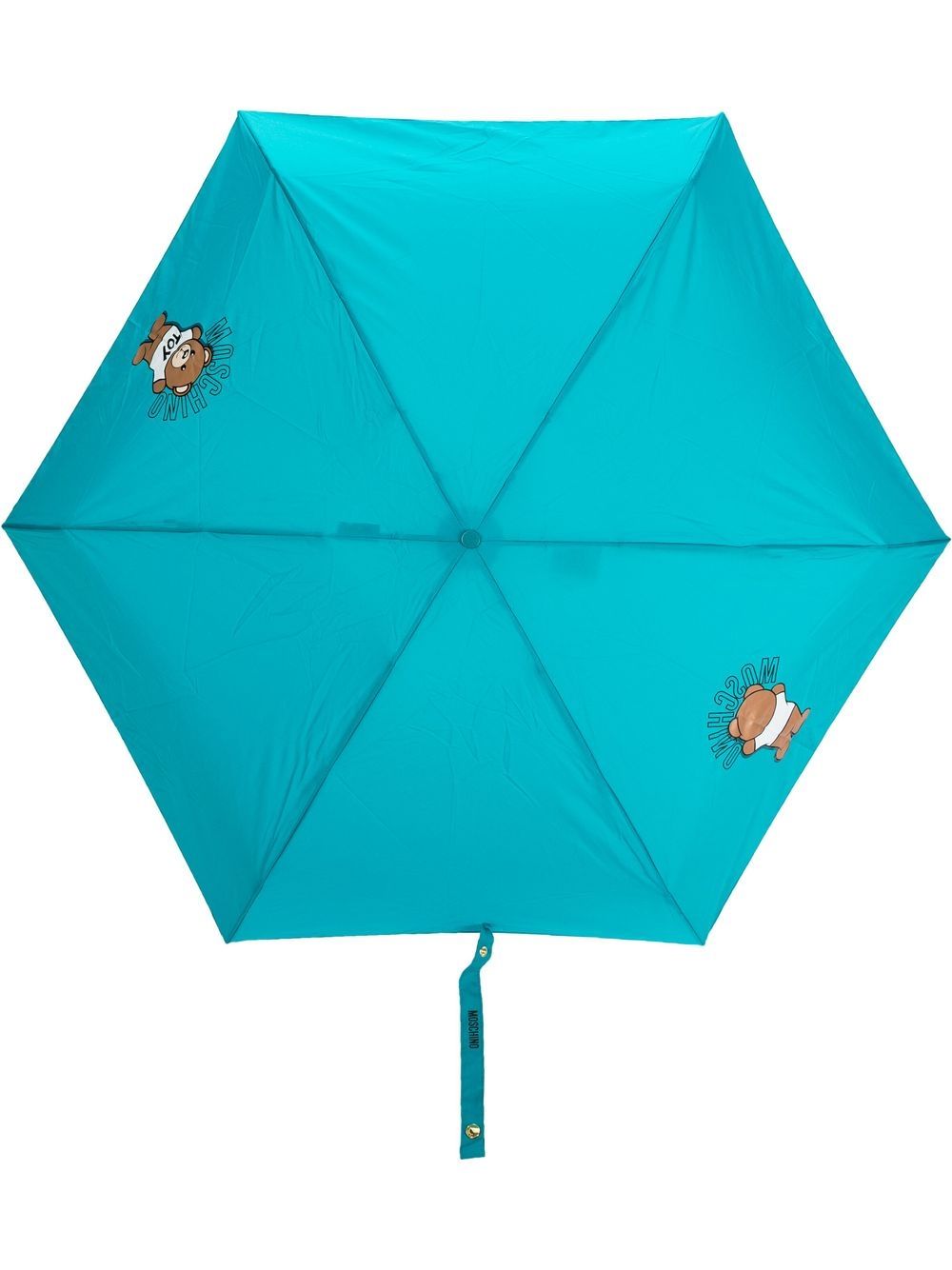 Moschino Teddy motif umbrella - Blue von Moschino