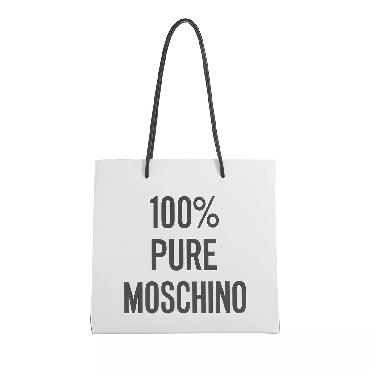 Moschino Umhängetasche - 100% Pure Moschino Shoulder Bag - Gr. unisize - in Weiß - für Damen von Moschino