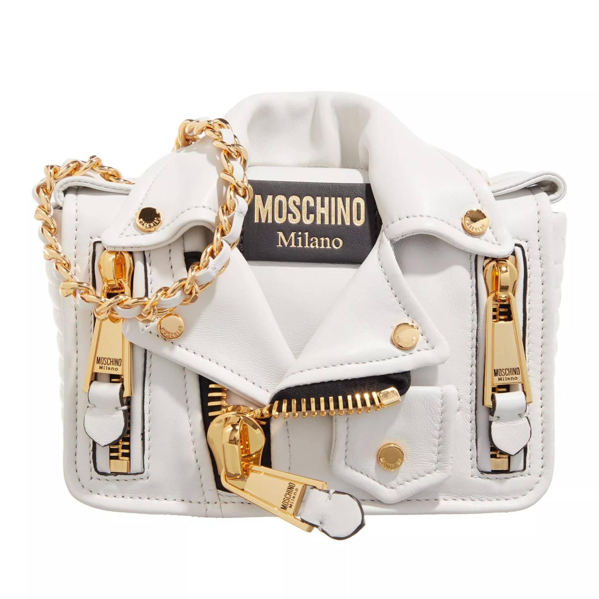 Moschino Umhängetasche - Biker Shoulder Bag - Gr. unisize - in Weiß - für Damen von Moschino