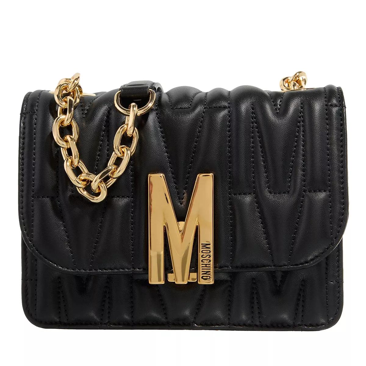 Moschino Umhängetasche - "M" Group Quilted Shoulder Bag - Gr. unisize - in Schwarz - für Damen von Moschino